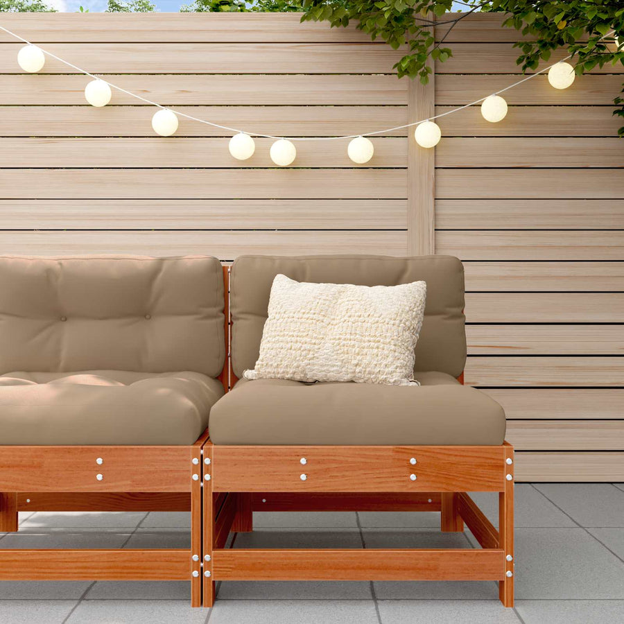 Tuin Midden Sofa Massief grenenhout Wasbruin
