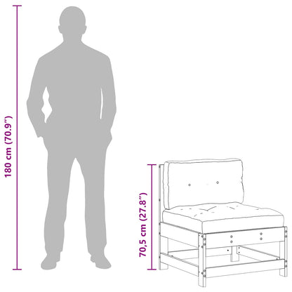 Tuin Midden Sofa Massief grenenhout Wasbruin