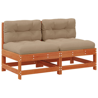 Tuin Midden Sofa Massief grenenhout Wasbruin