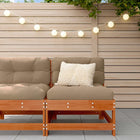 Garden Middle Sofa Solid pine Waxed Brown