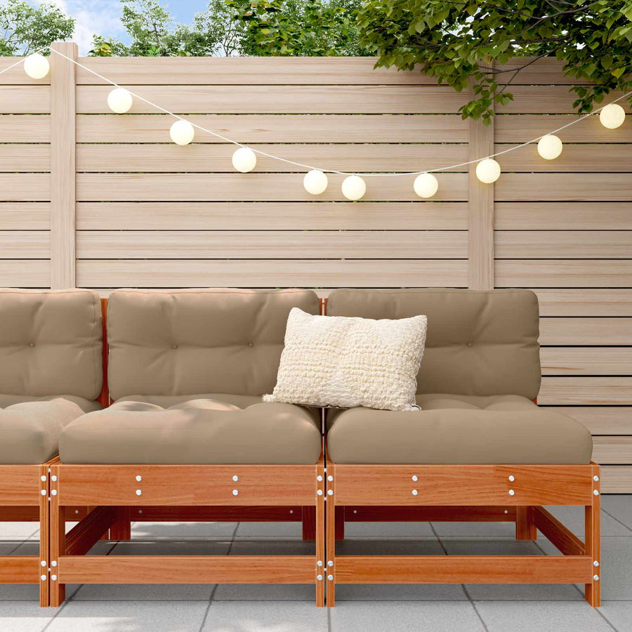 Tuin Midden Sofa Massief grenenhout Wasbruin 124 x 62 x 70,5 cm