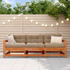 Modulaire tuinbank 194x62x70.5 cm massief grenenhout wasbruin