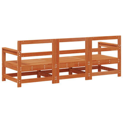 Sectie Sofa Eenheden 3 Stuk Wasbruin Massief grenenhout
