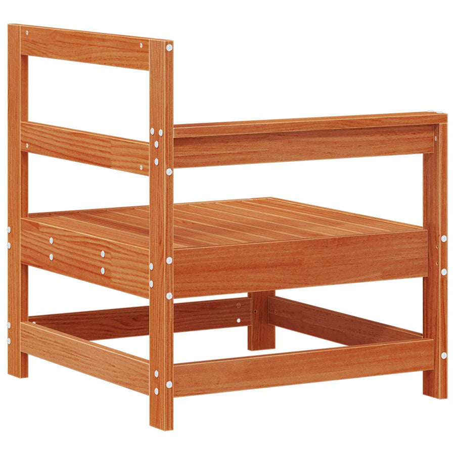 Tuin hoekbank Massief grenenhout Wasbruin 132 x 62 x 70,5 cm