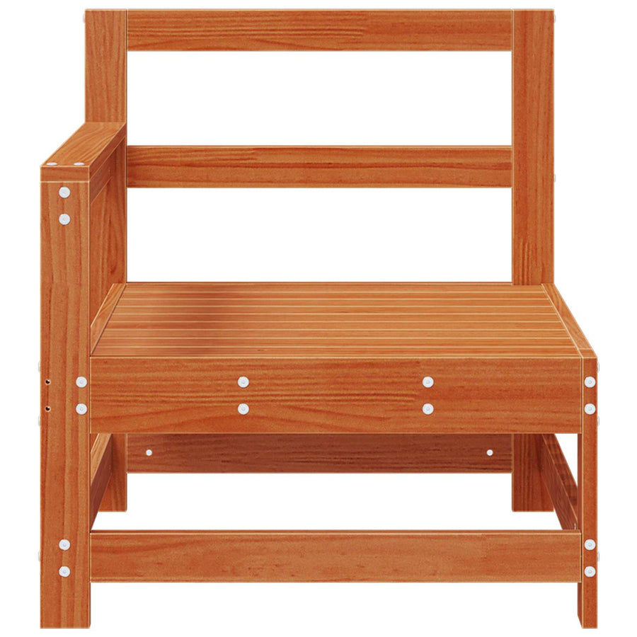 Tuin hoekbank Massief grenenhout Wasbruin 132 x 62 x 70,5 cm