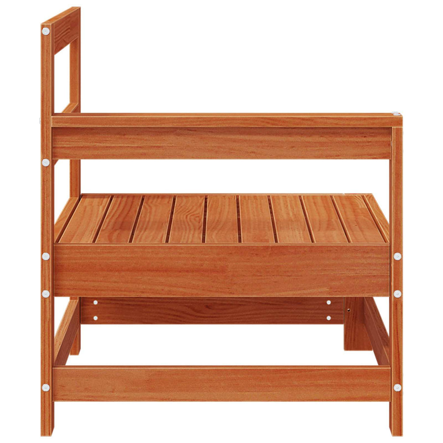 Tuin hoekbank Massief grenenhout Wasbruin 132 x 62 x 70,5 cm