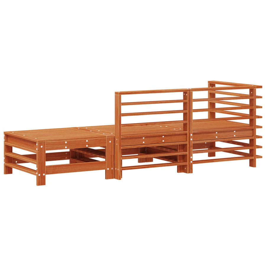 Sectie Sofa Eenheden 3 Stuk Wasbruin Massief grenenhout