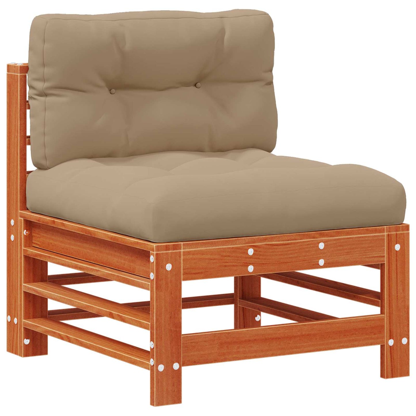 Tuin Midden Sofa Massief grenenhout Wasbruin