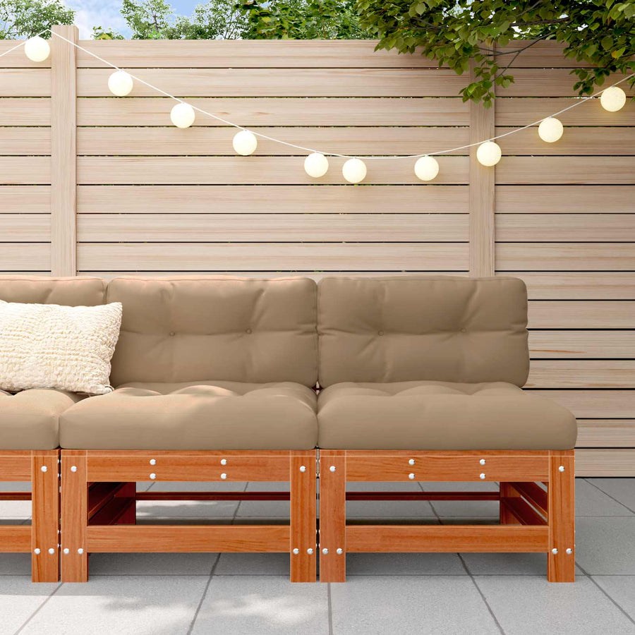 Tuin Midden Sofa Massief grenenhout Wasbruin