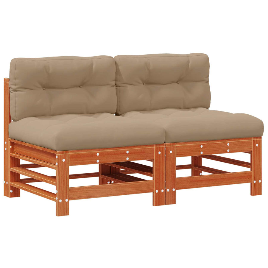 Tuin Midden Sofa Massief grenenhout Wasbruin
