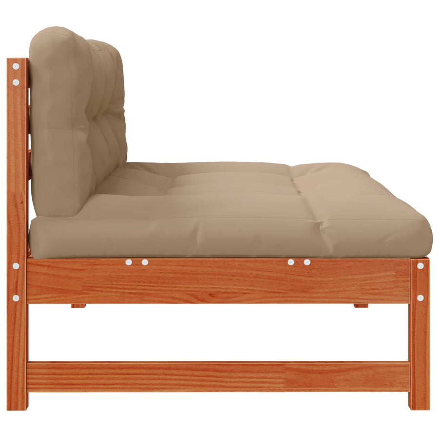 3 Stuk Sectie Sofa Eenheden Massief Vurenhout Waskleur Bruin Was bruin pijnboom