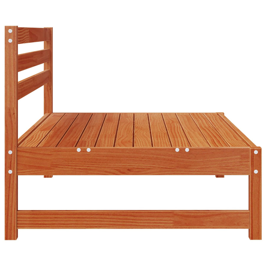 2 Stuk Sectie Sofa Eenheden Massief Vurenhout Waskleur Bruin Was bruin pijnboom Middenbank (2 st)