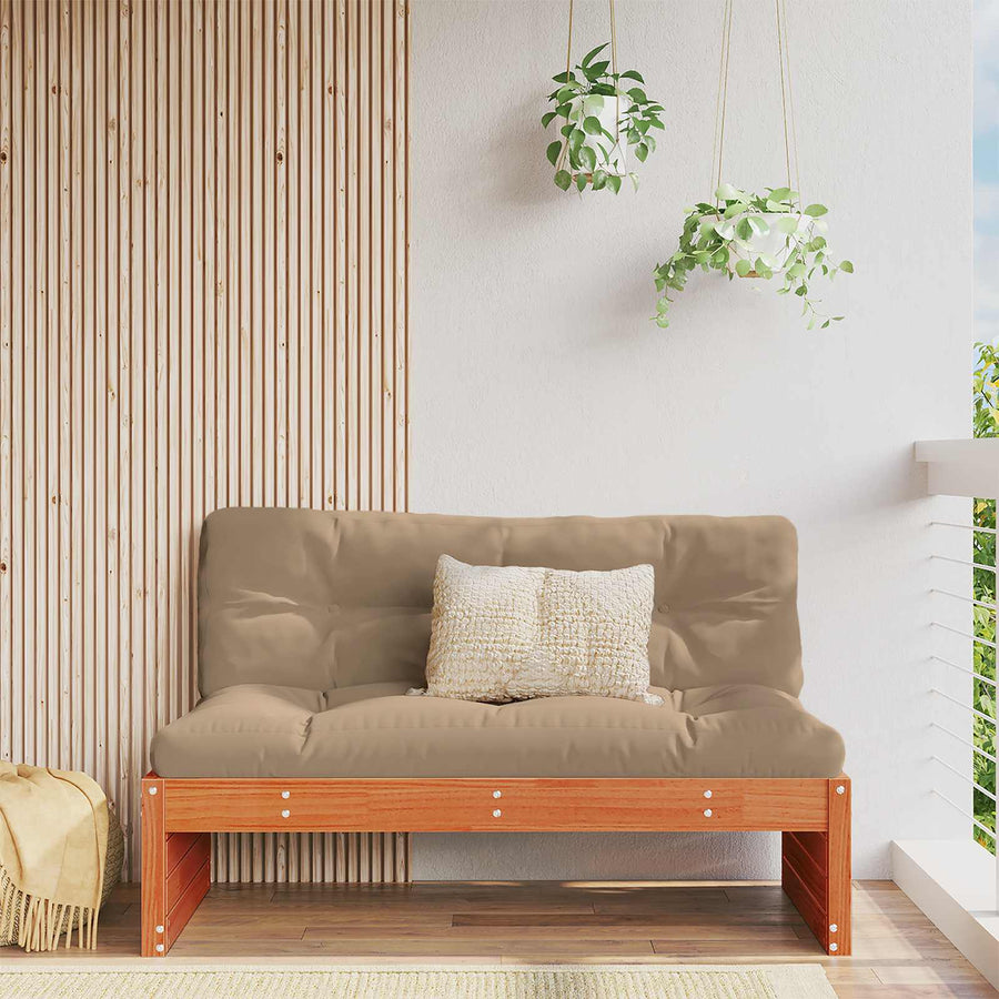 3 Stuk Sectie Sofa Eenheden Massief Vurenhout Waskleur Bruin Was bruin pijnboom