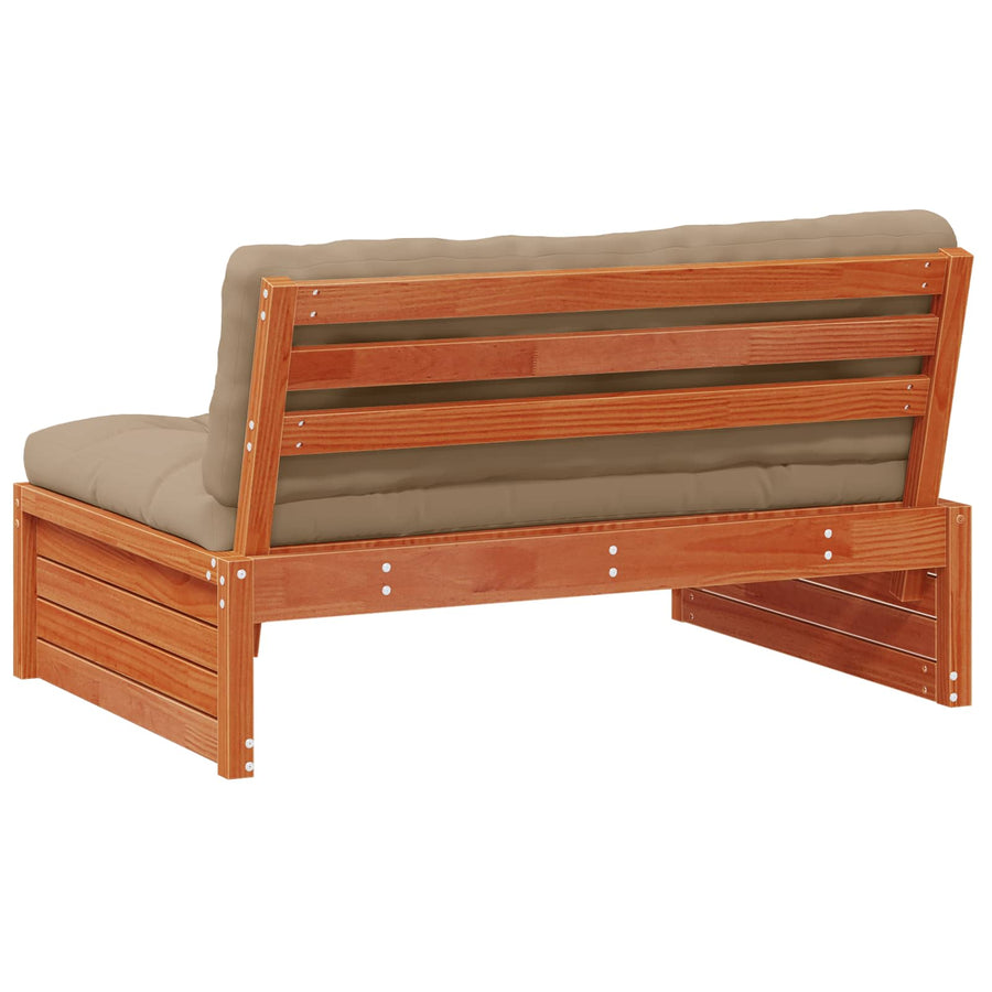 3 Stuk Sectie Sofa Eenheden Massief Vurenhout Waskleur Bruin Was bruin pijnboom