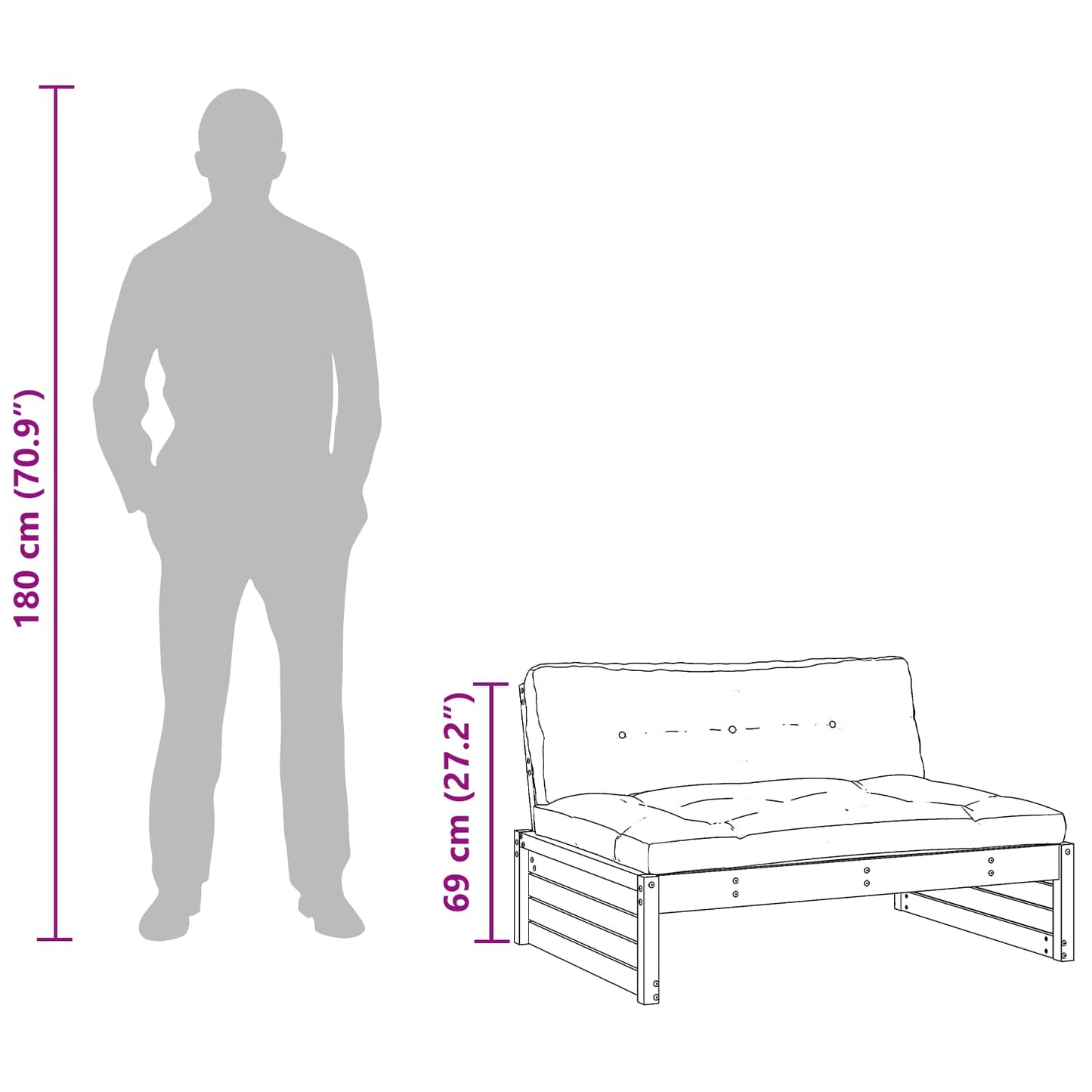 3 Stuk Sectie Sofa Eenheden Massief Vurenhout Waskleur Bruin Was bruin pijnboom