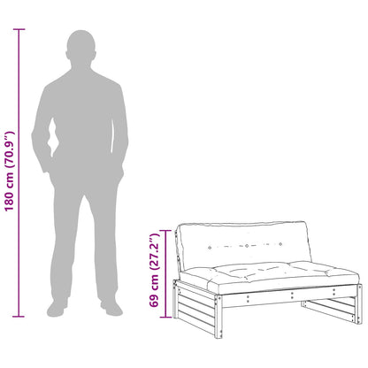 3 Stuk Sectie Sofa Eenheden Massief Vurenhout Waskleur Bruin Was bruin pijnboom