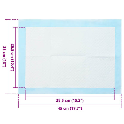 Trainingspad voor Huisdieren 50 pcs Blauw en Wit 45 x 33 cm