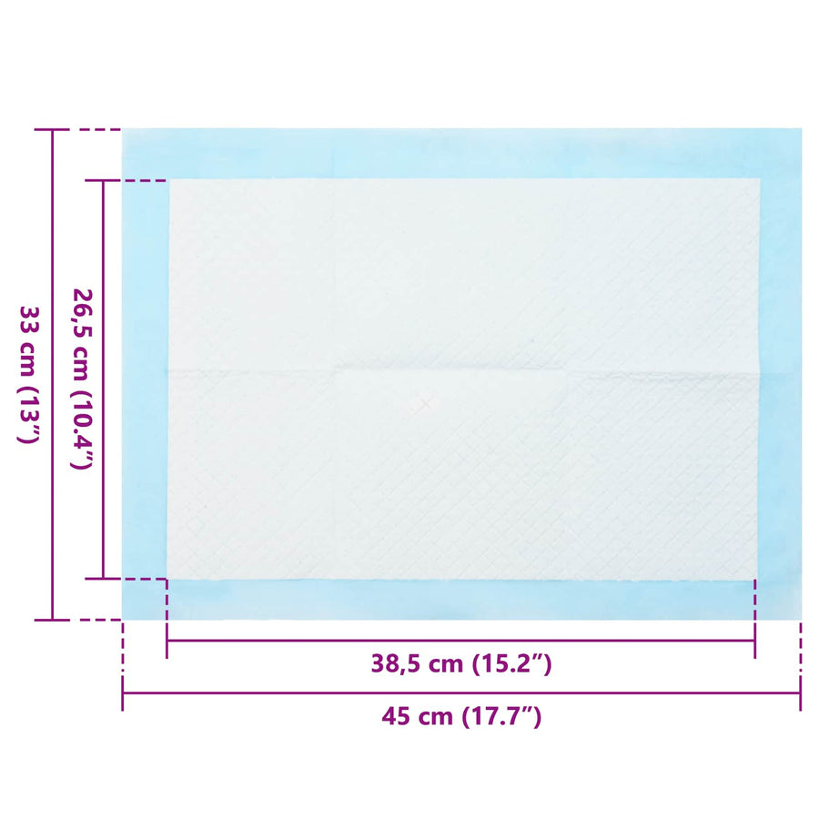 Trainingspad voor Huisdieren 50 pcs Blauw en Wit 45 x 33 cm