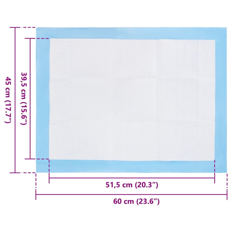 Trainingspad voor Huisdieren 50 pcs Blauw en Wit 60 x 45 cm