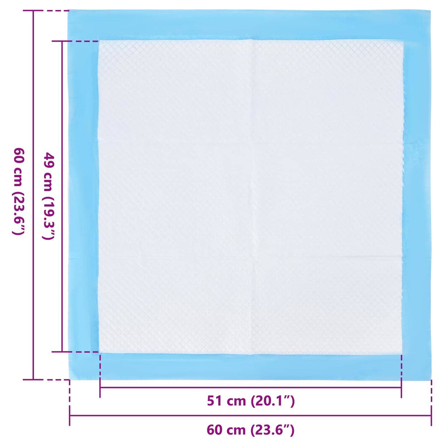 Trainingspad voor Huisdieren 50 pcs Blauw en Wit 60 x 60 cm