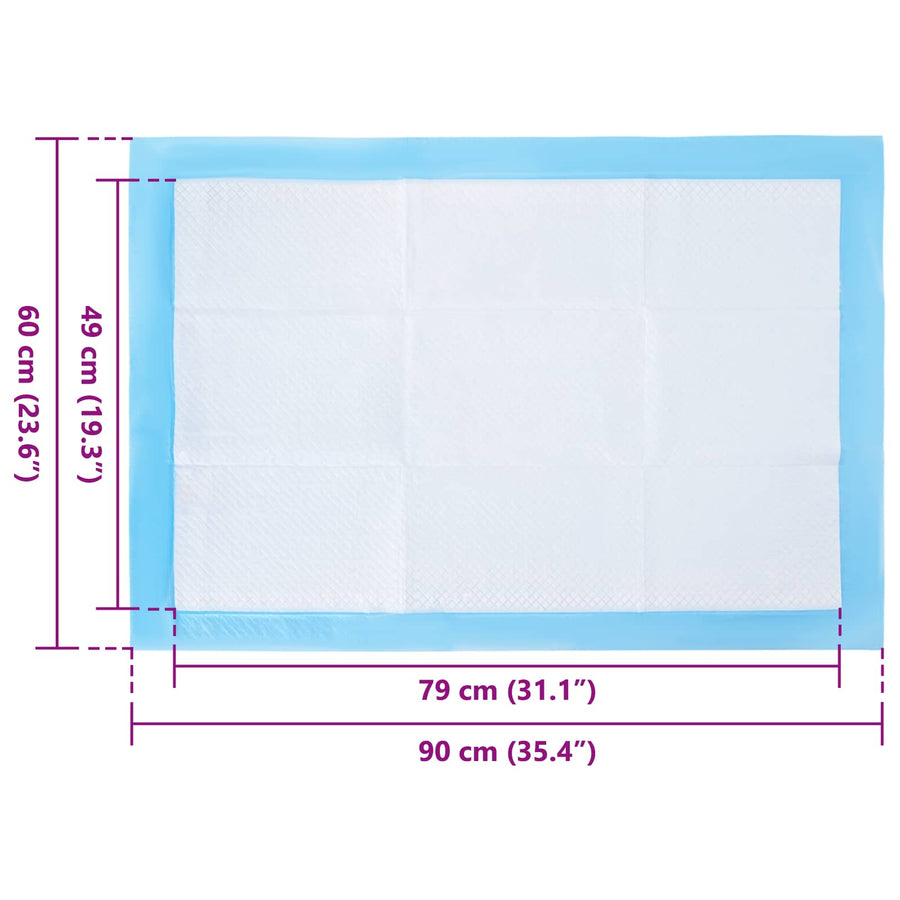 Trainingspad voor Huisdieren 50 pcs Blauw en Wit 60 x 60 cm