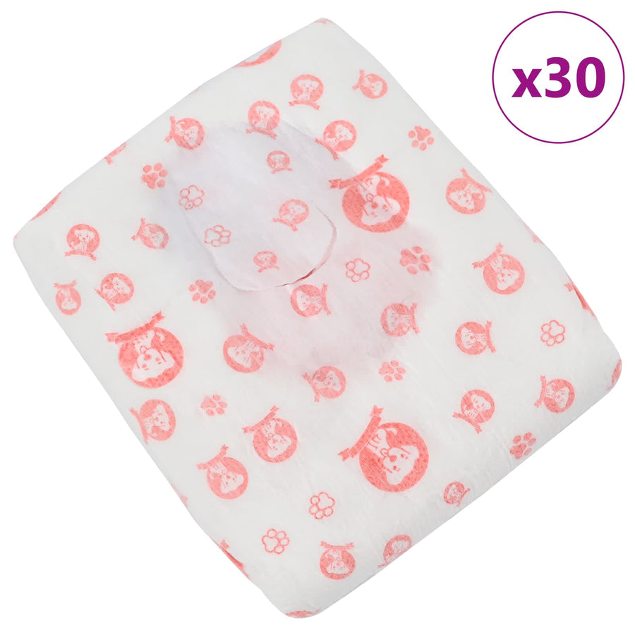 Wegwerpdoggyluier Voor Teefjes 30 Pcs Wit M Vrouwelijk-M