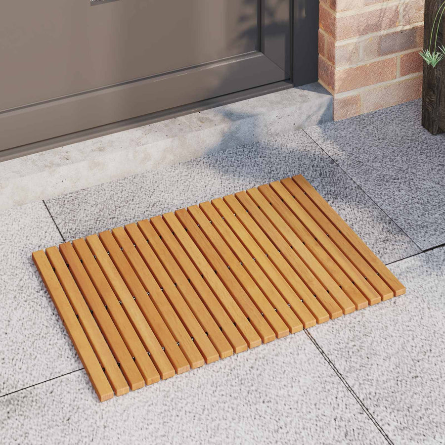 Badmat Effen Bruin 60 x 40 cm Hout