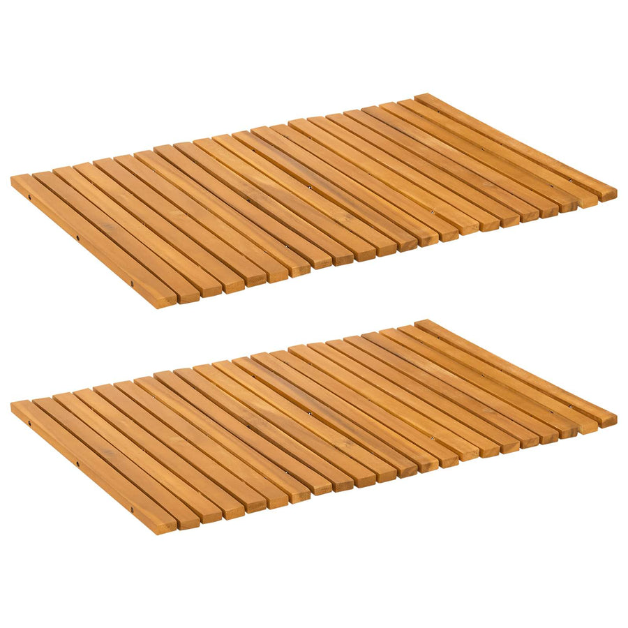 Badmat Effen Bruin 60 x 40 cm Hout