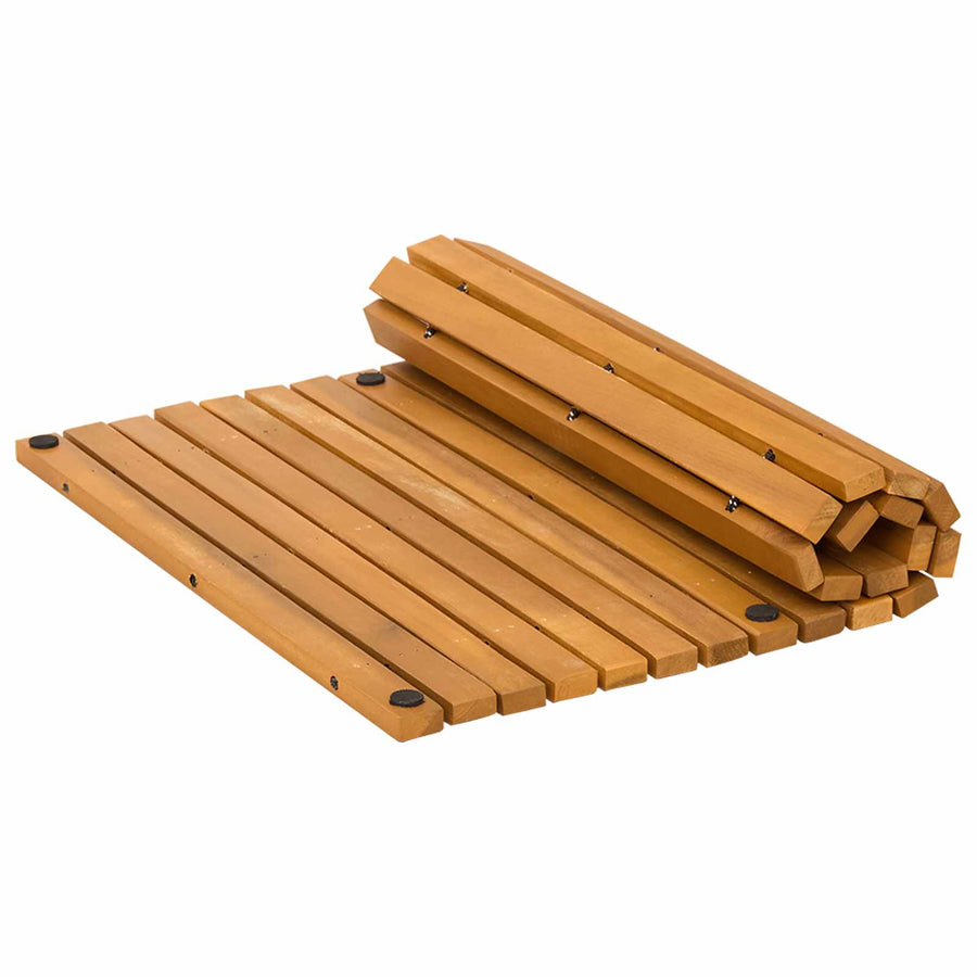 Badmat Effen Bruin 60 x 40 cm Hout