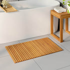 Brown Bath Mat 80 x 50 cm Solid Acacia Wood