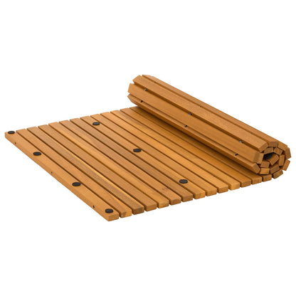 Badmat Effen Bruin 80 x 50 cm Hout