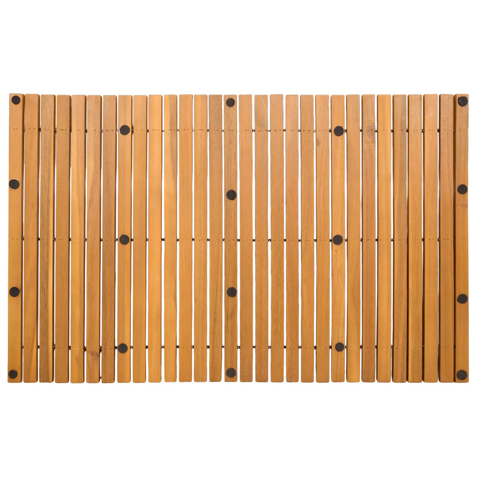Badmat Effen Bruin 80 x 50 cm Hout