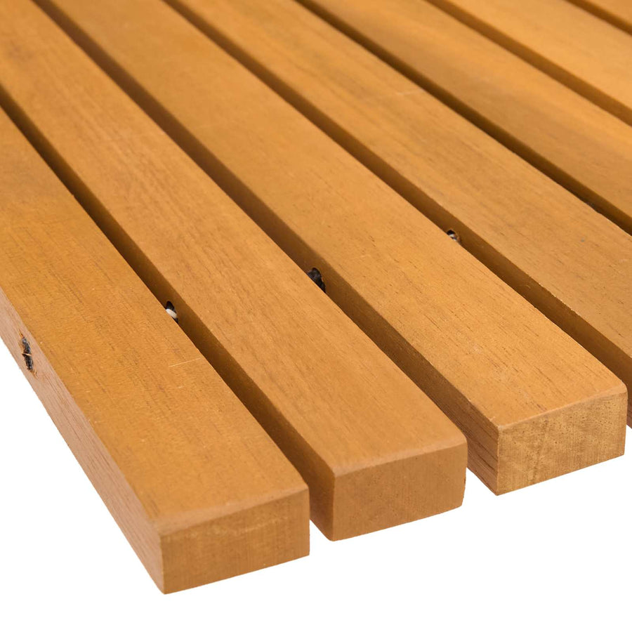 Badmat Effen Bruin 100 x 60 cm Hout