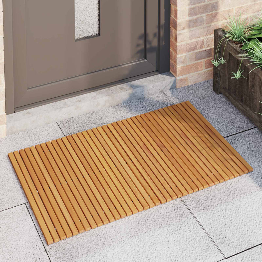 Badmat Effen Bruin 100 x 60 cm Hout