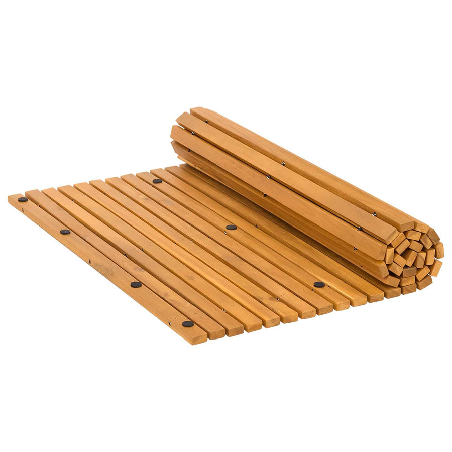 Badmat Effen Bruin 100 x 60 cm Hout