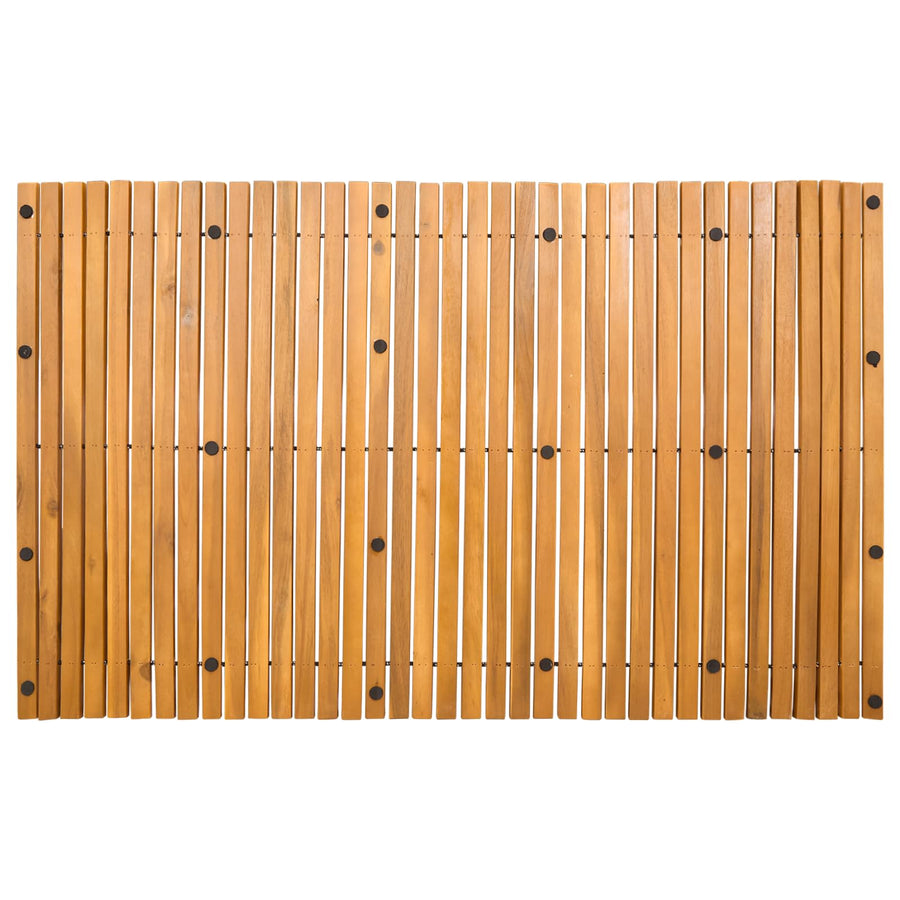Badmat Effen Bruin 100 x 60 cm Hout