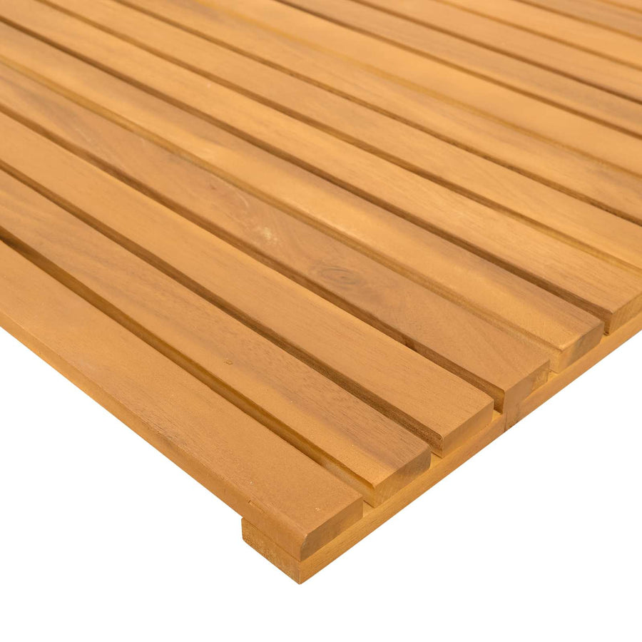 Badmat Effen Bruin 60 x 40 cm Hout