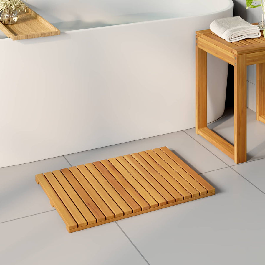 Badmat Effen Bruin 60 x 40 cm Hout