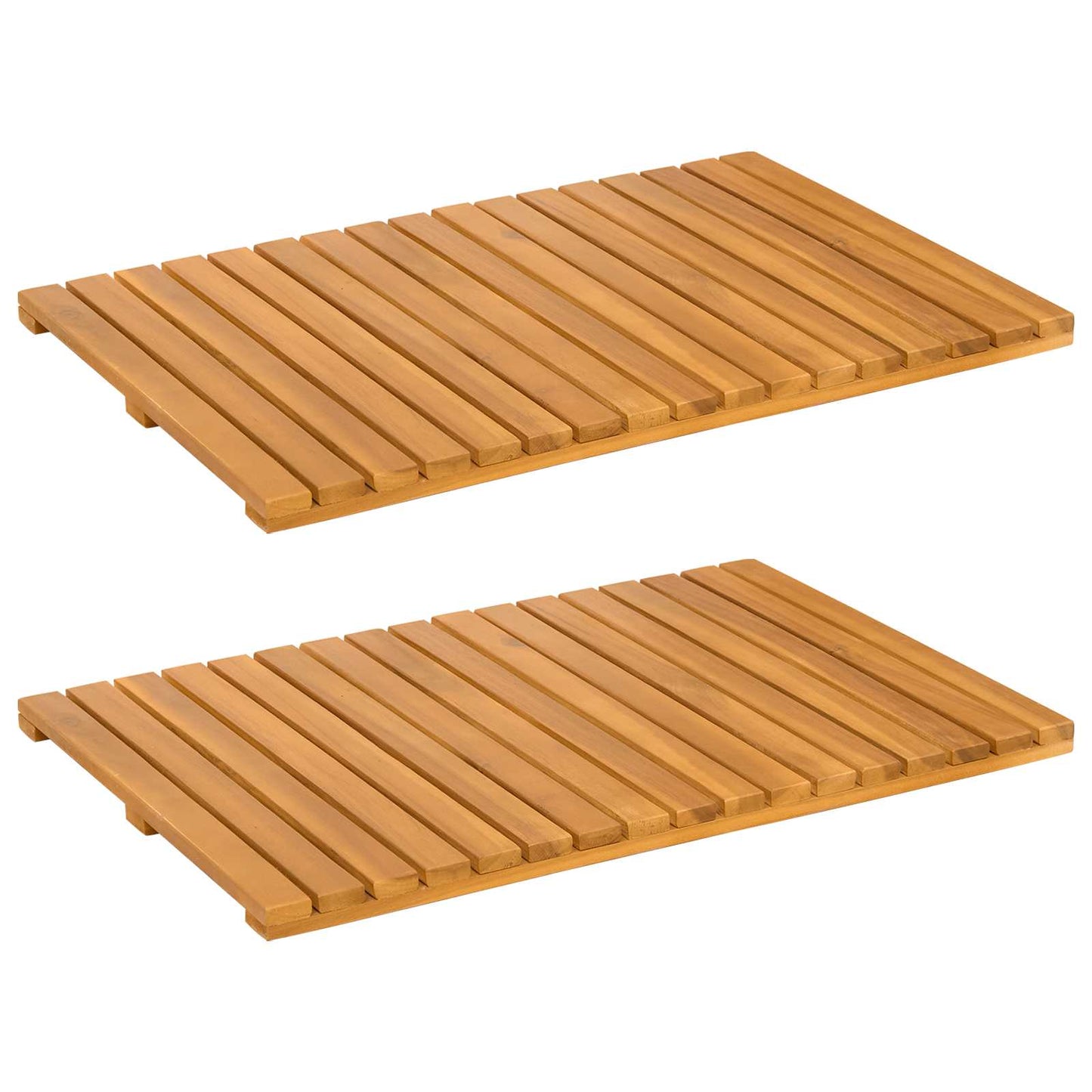 Badmat Effen Bruin 60 x 40 cm Hout