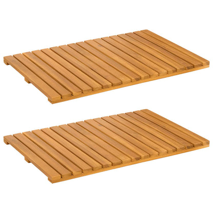 Badmat Effen Bruin 60 x 40 cm Hout