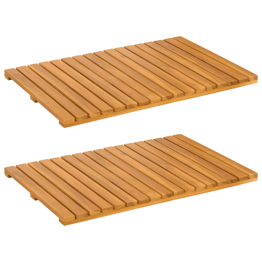 Badmat Effen Bruin 60 x 40 cm Hout
