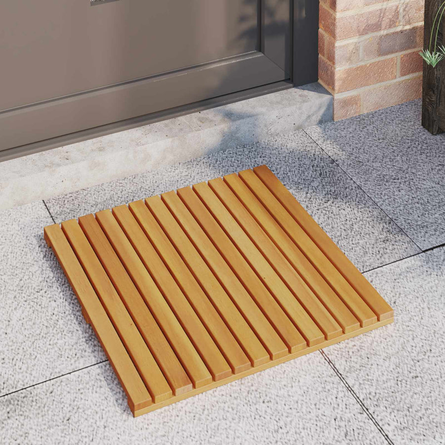 Badmat Effen Bruin 50 x 50 cm Hout