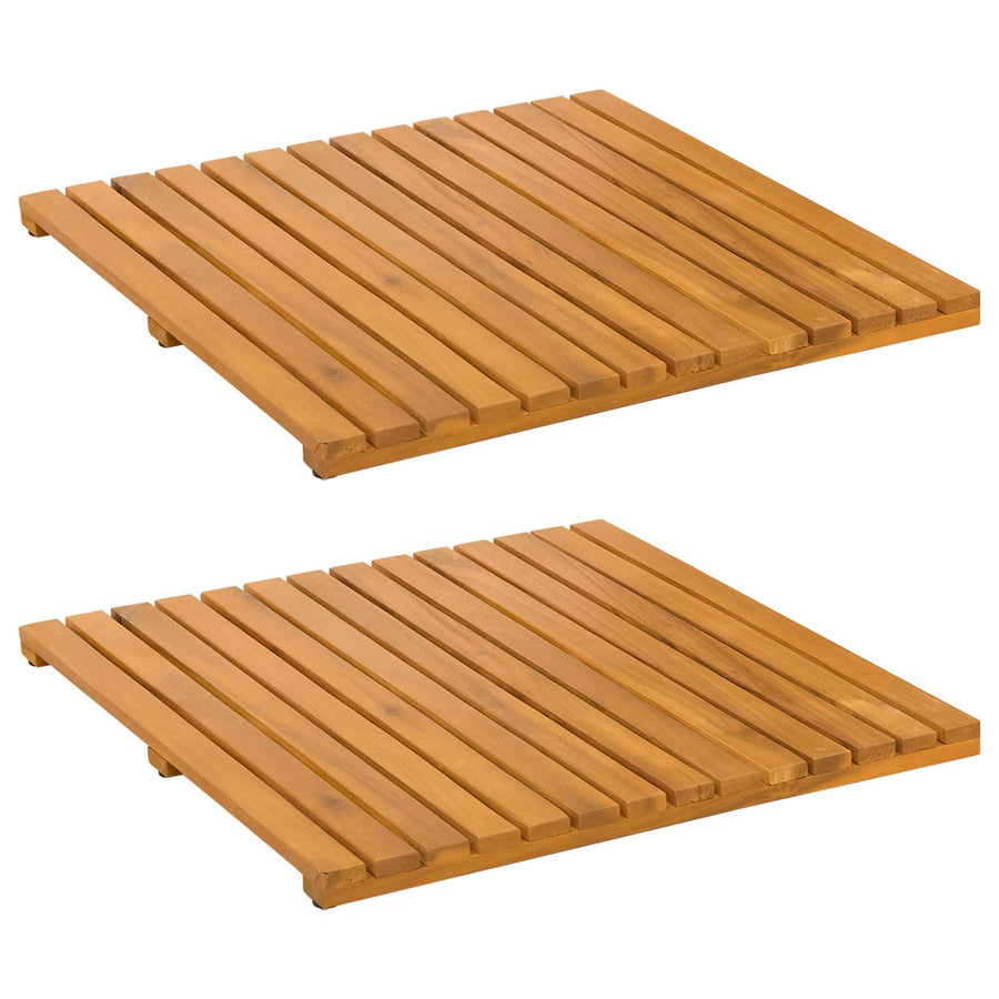 Badmat Effen Bruin 50 x 50 cm Hout
