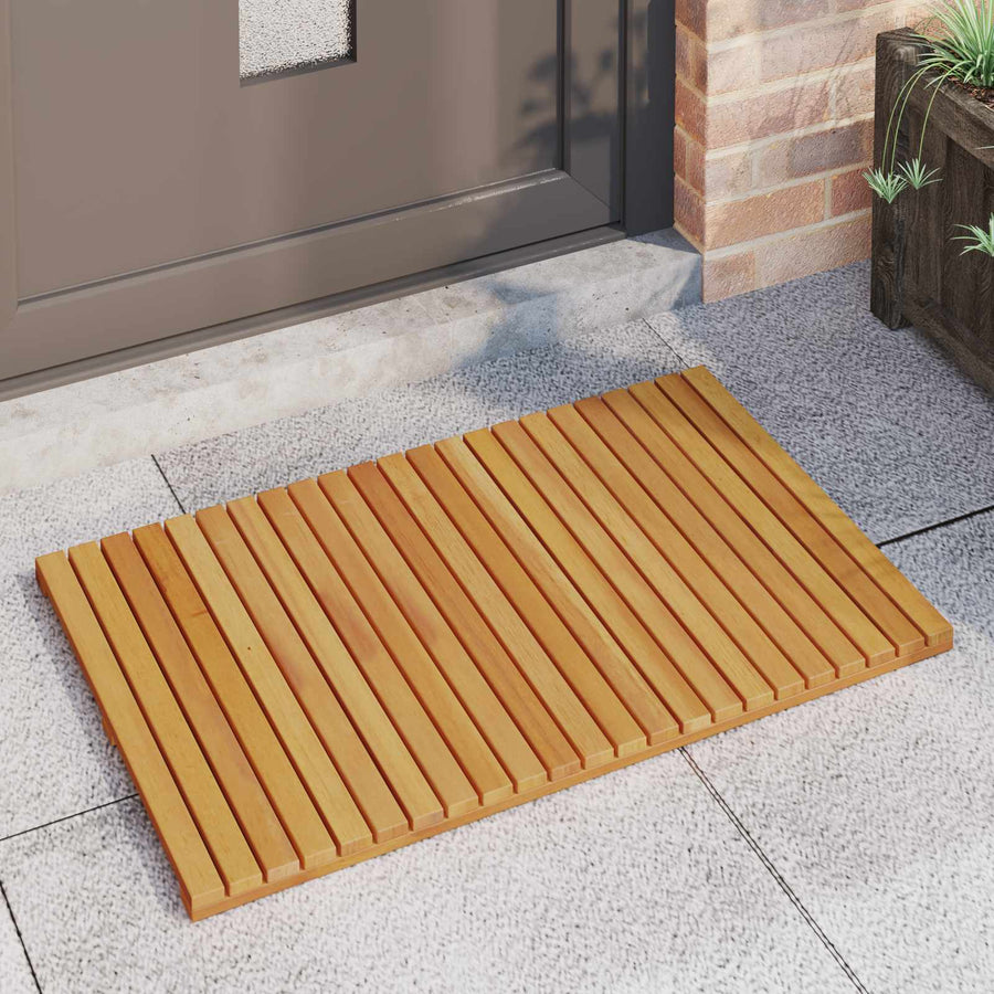 Badmat Effen Bruin 80 x 50 cm Hout