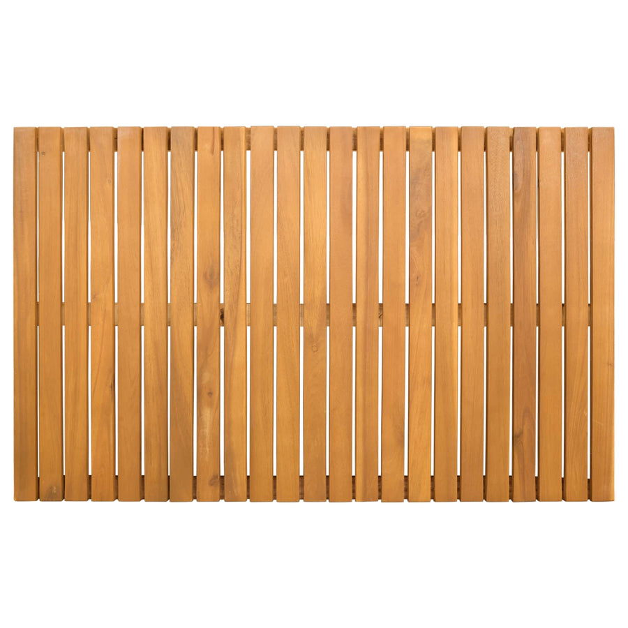 Badmat Effen Bruin 80 x 50 cm Hout