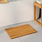 Bath Mat Plain Brown 100 x 53 cm Wood