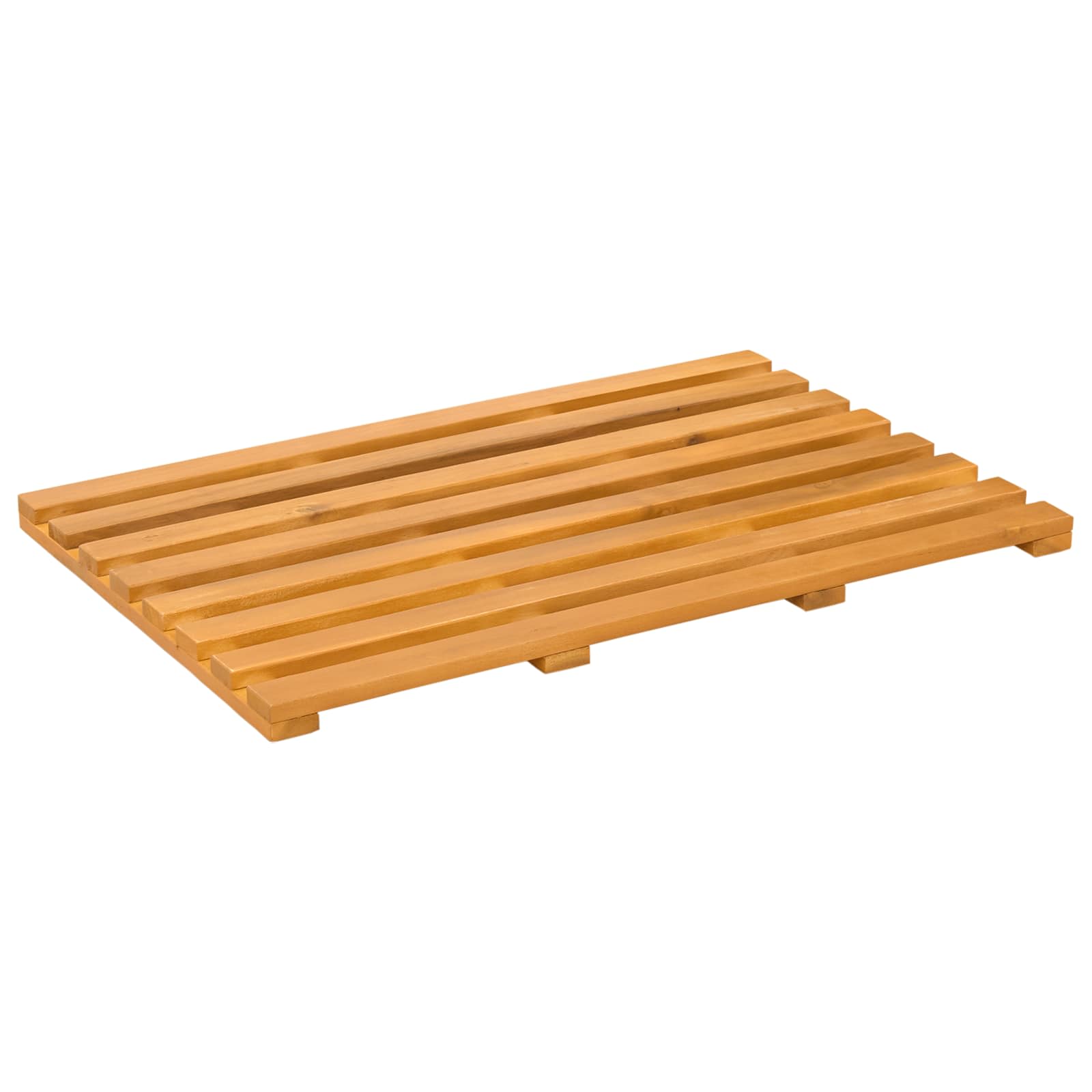 Badmat Effen Bruin 100 x 53 cm Hout