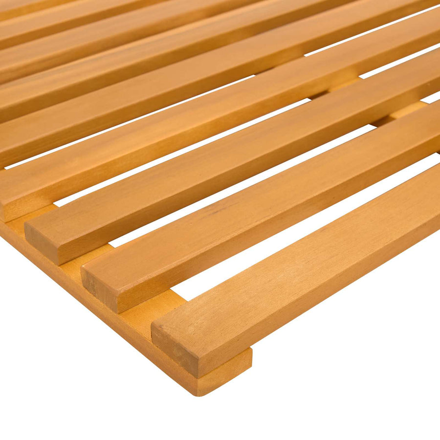 Badmat Effen Bruin 100 x 53 cm Hout