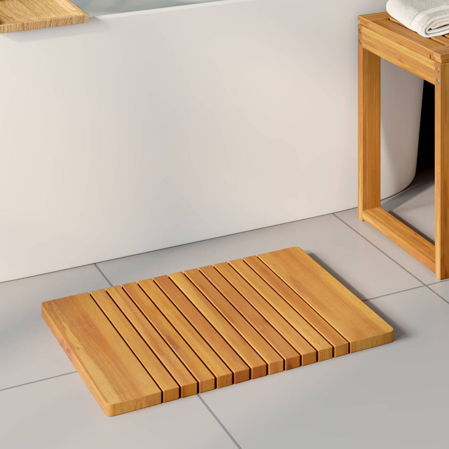 Badmat Effen Bruin 59 x 40 cm Hout
