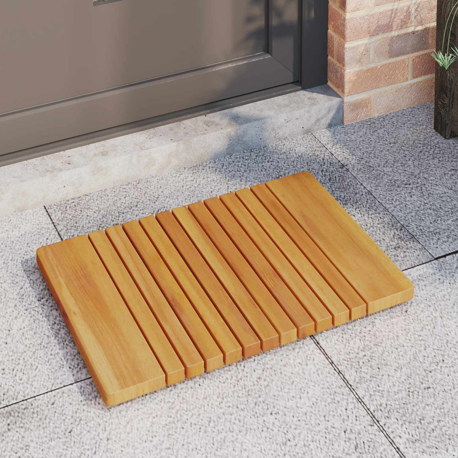 Badmat Effen Bruin 59 x 40 cm Hout